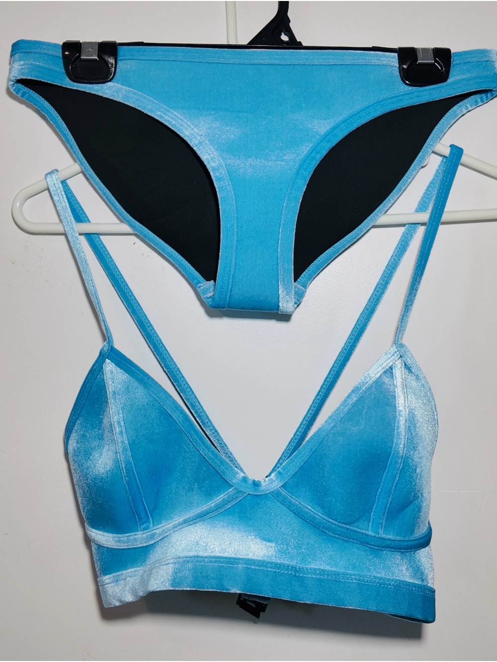 HOAKA Light Blue Velvet Bikini Set - Women Intimates